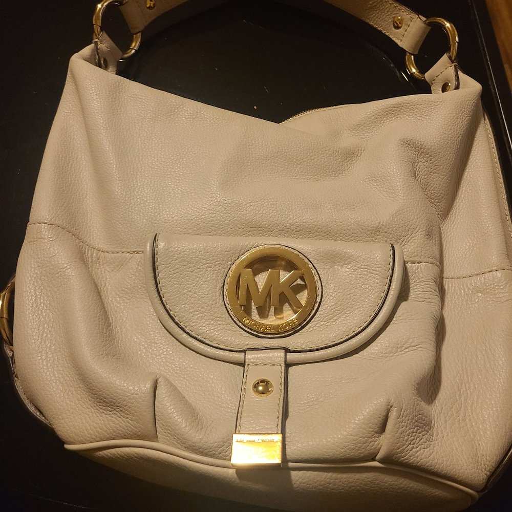 Cream handbag